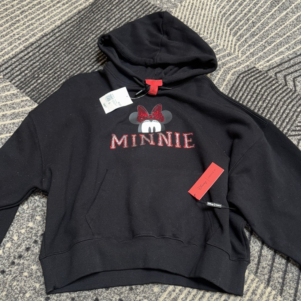 Disney Waist Length Pullover Hoody. Size Small